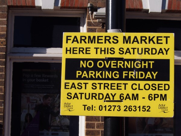 Farmers market sign