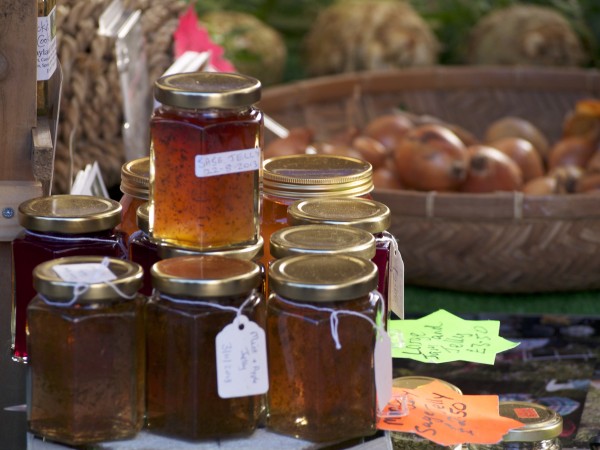 Jam jars - with sage jelly